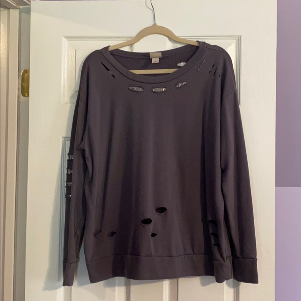 Purple pullover!